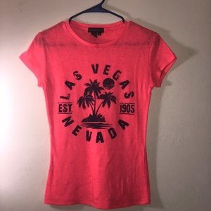 Neon pink tee